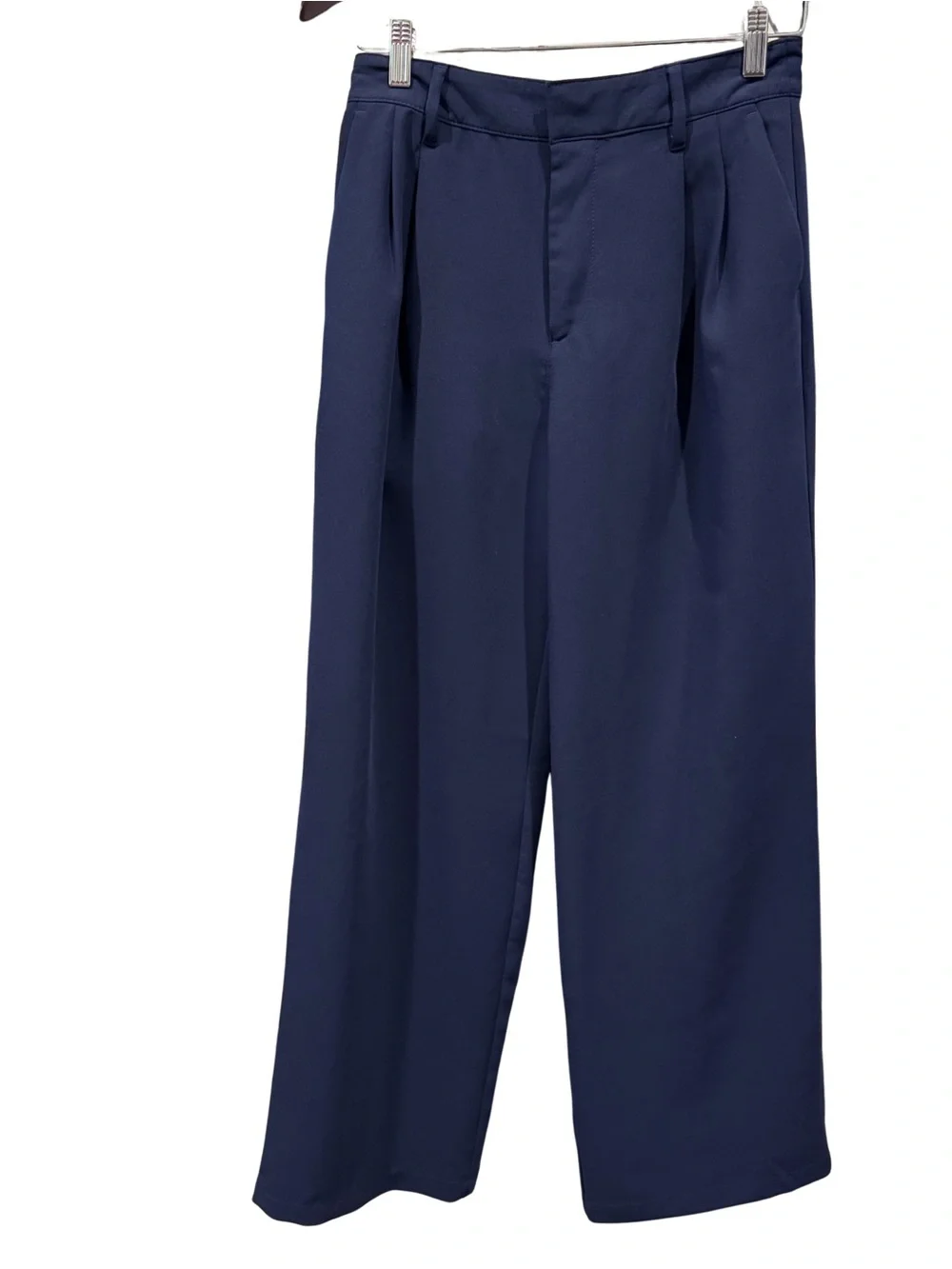 GAP Easy Trouser Women’s Size 4 Navy Wide Leg Pleated Dress Pants Workwear - Picture 3 of 10